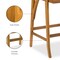 Best Choice Products Set of 2 Outdoor Acacia Wood Bar Stools Bar Chairs w/ Weather-Resistant Cushions
